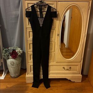 Bebe Black Studded Jumpsuit